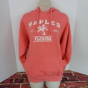 NAPLES Florida Peach Hoodie Sweatshirt Woman's M